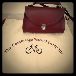 Cambridge satchel mini poppy oxblood color